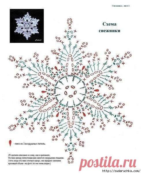 СНЕЖИНКИ - ВЯЗАНИЕ КРЮЧКОМ + схемы.