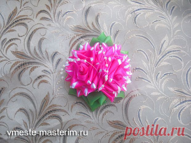 Заколка для волос "Романтик" (бижутерия, мастер-класс)