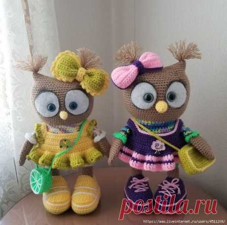 Вязаная игрушка &quot;Совушка в платьице&quot; » Женский Мир