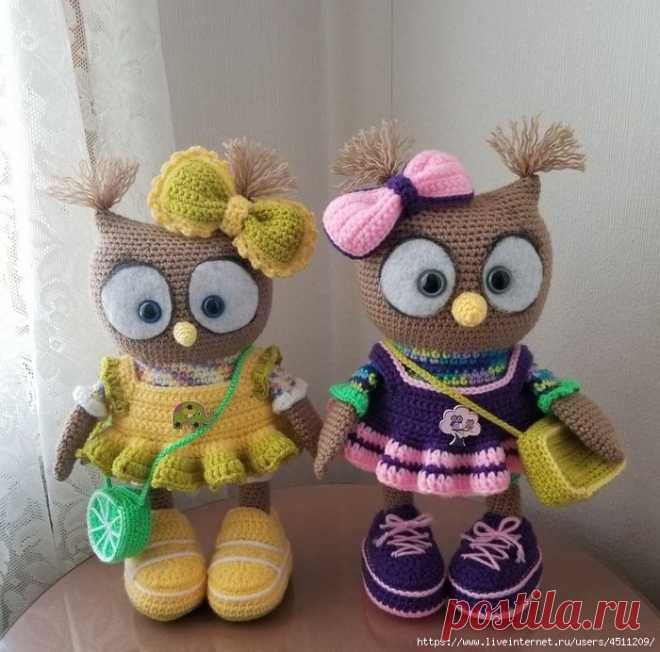 Вязаная игрушка "Совушка в платьице" » Женский Мир