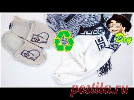 DIY | Eski Terlik Yenileme | Eski kazaktan, Hırkadan Geri Dönüşüm | Recycle Idea - YouTube