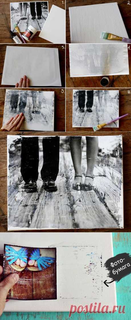 Переносим фотографию на холст | Handmade штучки