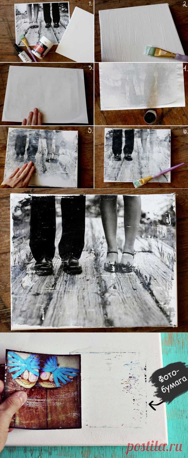 Переносим фотографию на холст | Handmade штучки