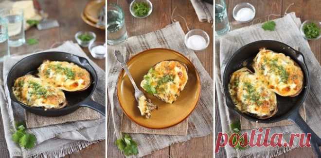 Шикарное блюдо - фаршированные баклажаны фаршем и грибами!