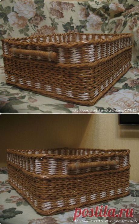 Короб из газет для хранения вещей (мастер-класс)