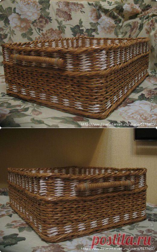 Короб из газет для хранения вещей (мастер-класс)