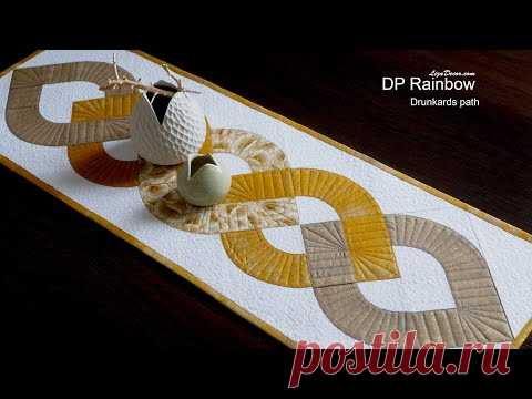 DP Rainbow - Additional help for patchwork template Drunkards path 4,5 
