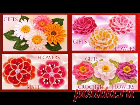 Como hacer flores rosas margaritas a crochet y ganchillo - How to crochet a flower