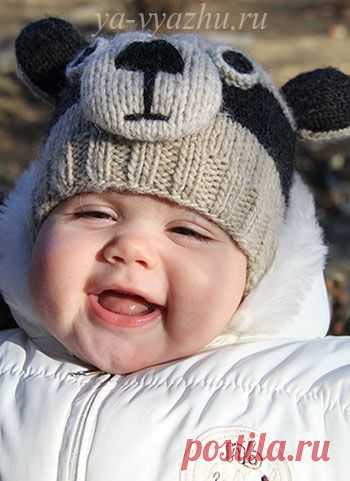 Хотите узнать, как связать детскую шапочку "Енотик" спицами? | Вязальное настроение...