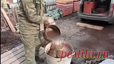 Приготовление раствора для кладки печей