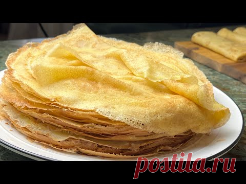 Тончайшие блинчики на молоке с начинкой !