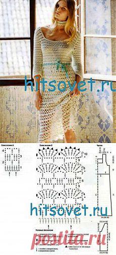 Вязаное платье крючком | Хитсовет