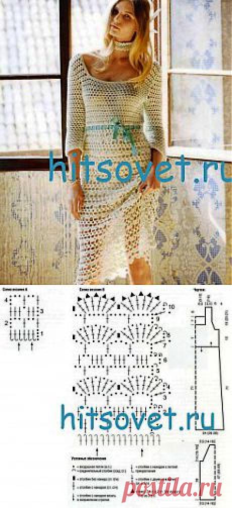 Вязаное платье крючком | Хитсовет