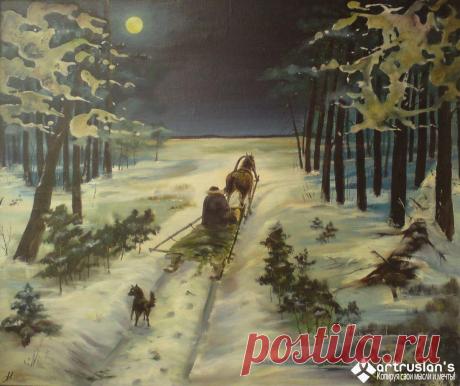 Интернет-галерея «ArtRuslan`s» - Ночная поездка ___artruslans.com___ Копируя свои мысли и мечты!___ Бесплатно добавить 10 своих работ.