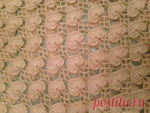 Узор крючком-очень понравился!Шаль Gelibolu