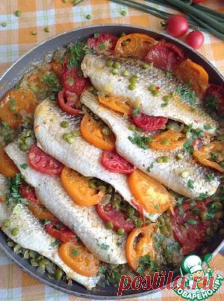 Нежная рыбка с горохом - кулинарный рецепт