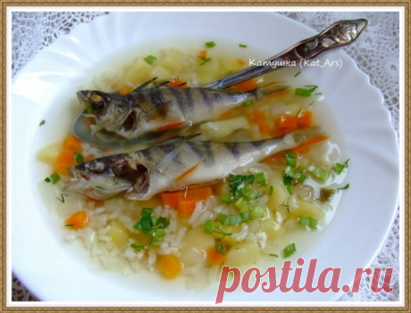 Суп рыбный из окушков с рисом | Русская кухня