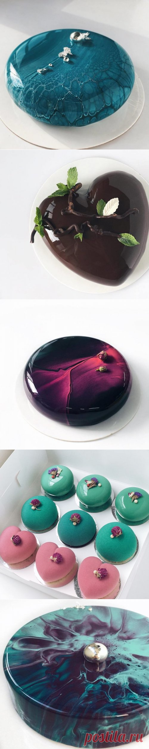 Зеркальные торты-муссы от Ксении Пенкиной (10 фото)