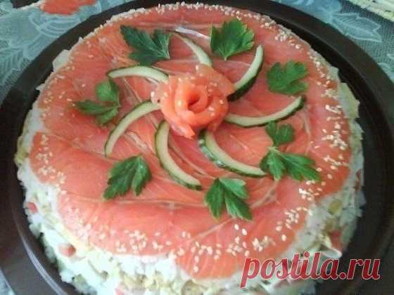 Праздничная закуска ″суши-торт″ - Кулинарный рецепт - Повар в доме