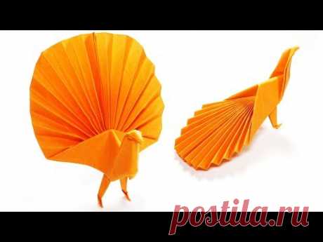 Origami Peacock - Paper Folding / Papier Falten / 종이접기 - Paper Crafts 1101 おりがみ