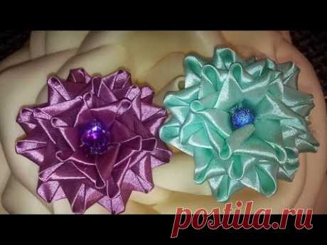 Бант из атласных лент 5 см Канзаши/kanzashi\diy