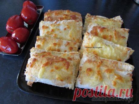 Хрустящие конвертики из тостерного хлеба- очень быстрая и вкусная закуска !