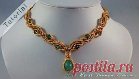Create an elegant and striking necklace made with seed beads and bicones. This pattern contains 9 pages of instructions in pdf with full-color illustrations to guide you along. This design is…