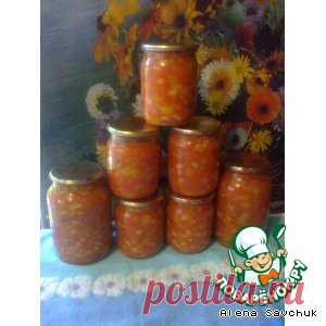 Фасоль с перцем в томатном соке – кулинарный рецепт