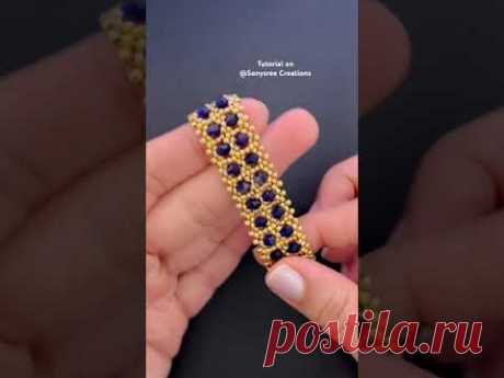 Right Angle Weave Bracelet || How to Make Beaded Bracelet