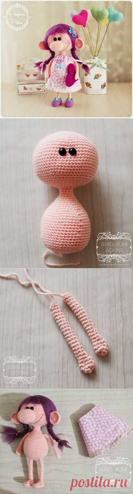 Amigurumi Aşkına: Koca Burunlu Minik Kız Yapılışı- Free Amigurumi Doll Pattern