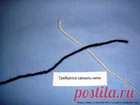 Промышленый узелок при вязании