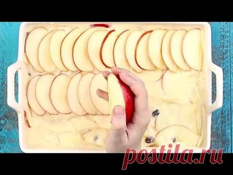 Вкуснейший яблочный десерт без теста +
1:10 яблочный пирог с карамелью и грецкими орехами
