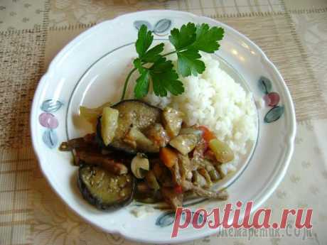 Рагу овощное с мясом и грибами