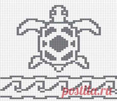 Sea Turtle Chart Remix pattern by Melanie Nordberg