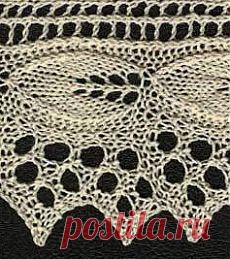 Ажурная кайма спицами