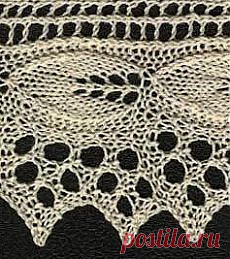 Ажурная кайма спицами