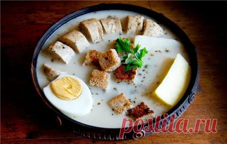 ДОМАШНЯЯ КУХНЯ КАРПАТ - ЖУРЕК С КОЛБАСОЙ. Żurek wielkanocny z kiełbasą