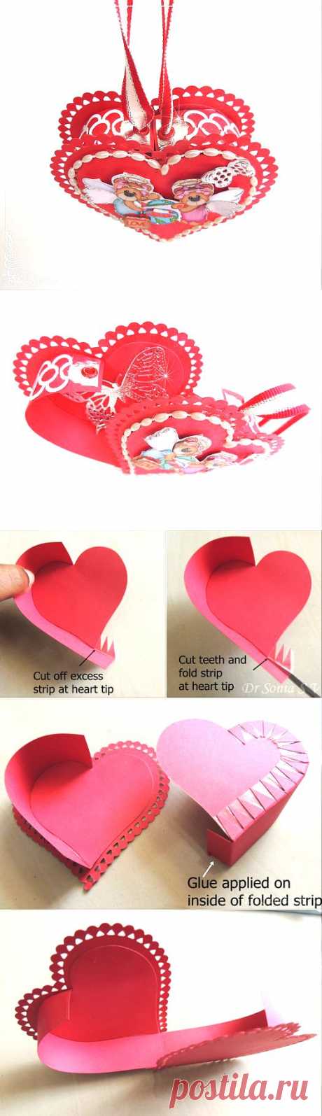 Cards ,Crafts ,Kids Projects: Heart Shaped Box Tutorial