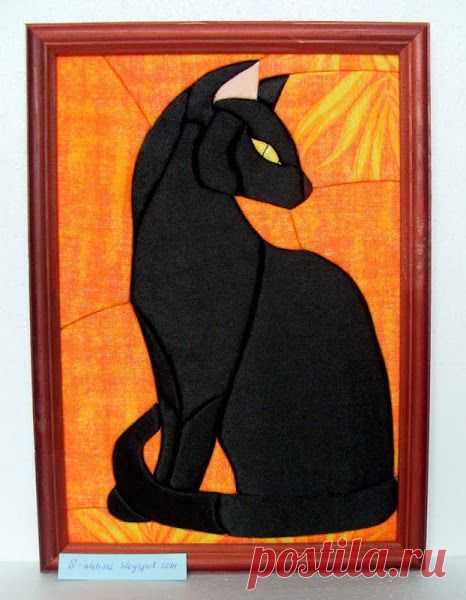 Картина "Кошка" в технике кинусайга.