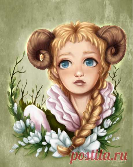 Девушка - овен по знаку зодиака: рисунки на аву и аниме (31 фото) ⭐ Забавник