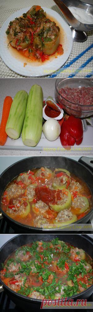 Кабачки фаршированные - Кулинарные рецепты
