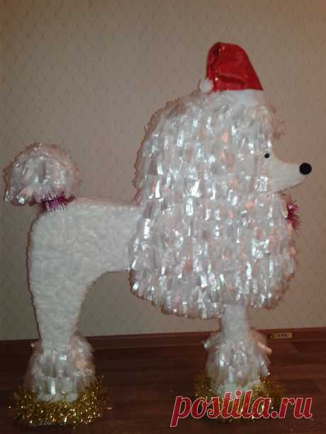 Эту собаку мы делали с дочерью для конкурса "Символ года" в школу