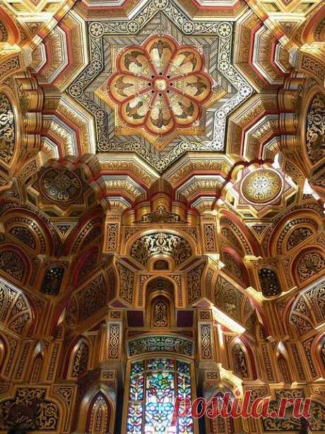Interior of Cardiff Castle, Wales