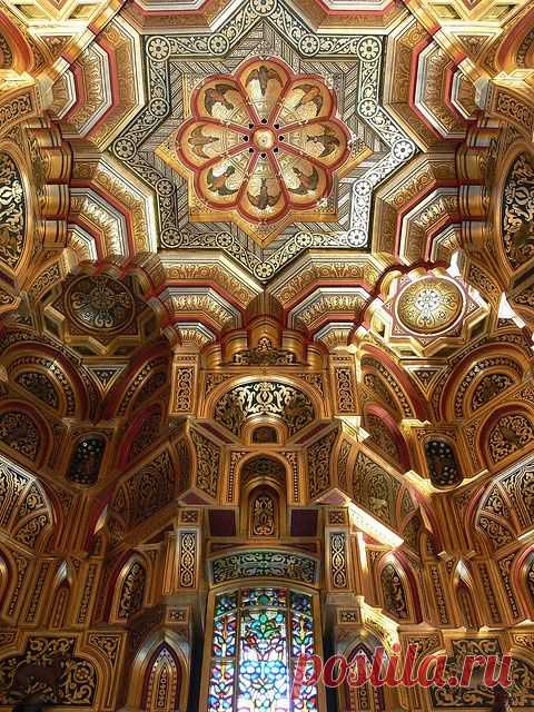 Interior of Cardiff Castle, Wales