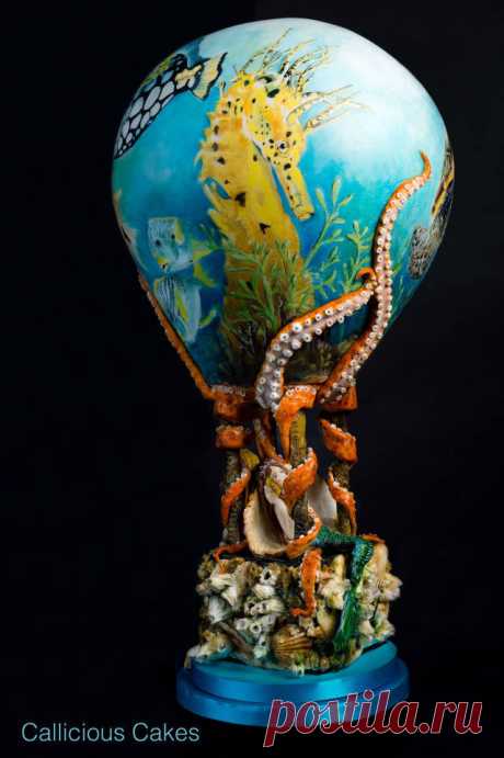 Sea World Hot Air Balloon - Cake by Callicious Cakes - CakesDecor
