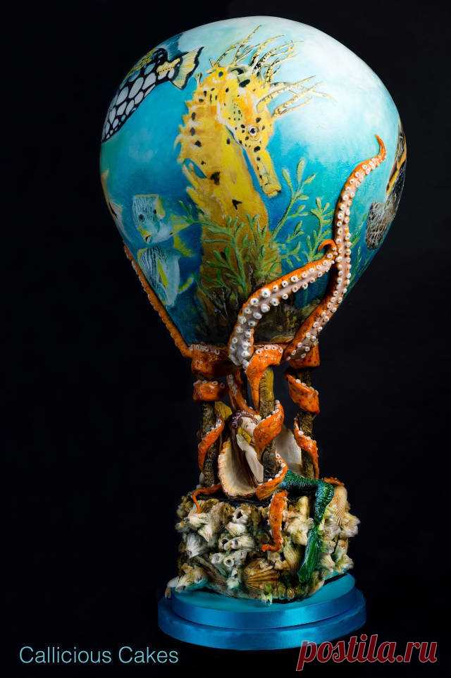 Sea World Hot Air Balloon - Cake by Callicious Cakes - CakesDecor