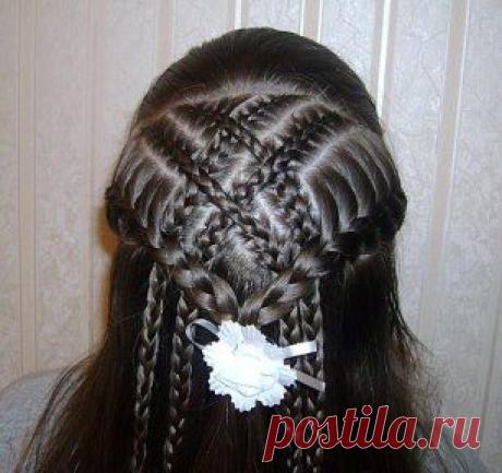Причёска "Римская сеточка"
