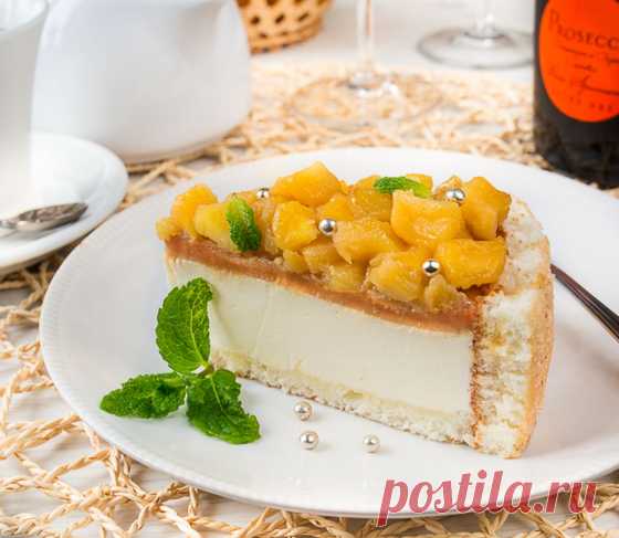 Йогуртовый торт с яблоками и карамелью | Вкусный блог - рецепты под настроение