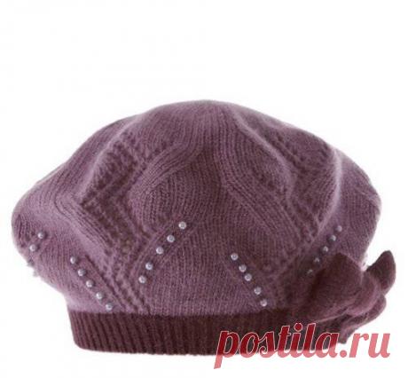 Берет узором &quot;Вьюнок&quot;