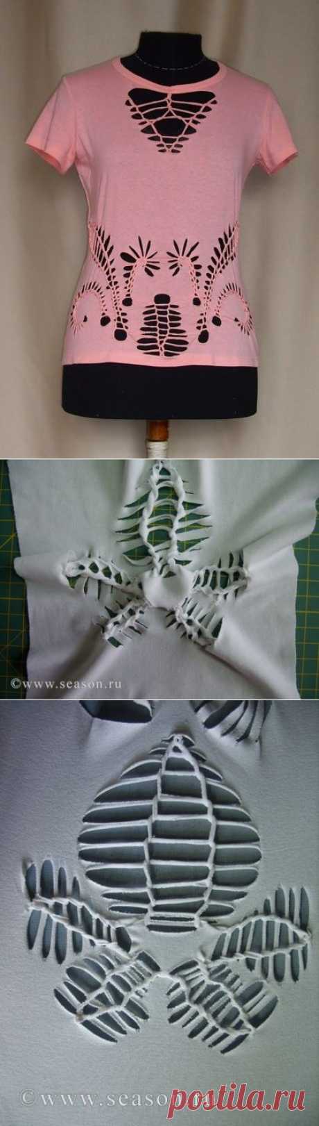 МК по вязанию узоров на футболке